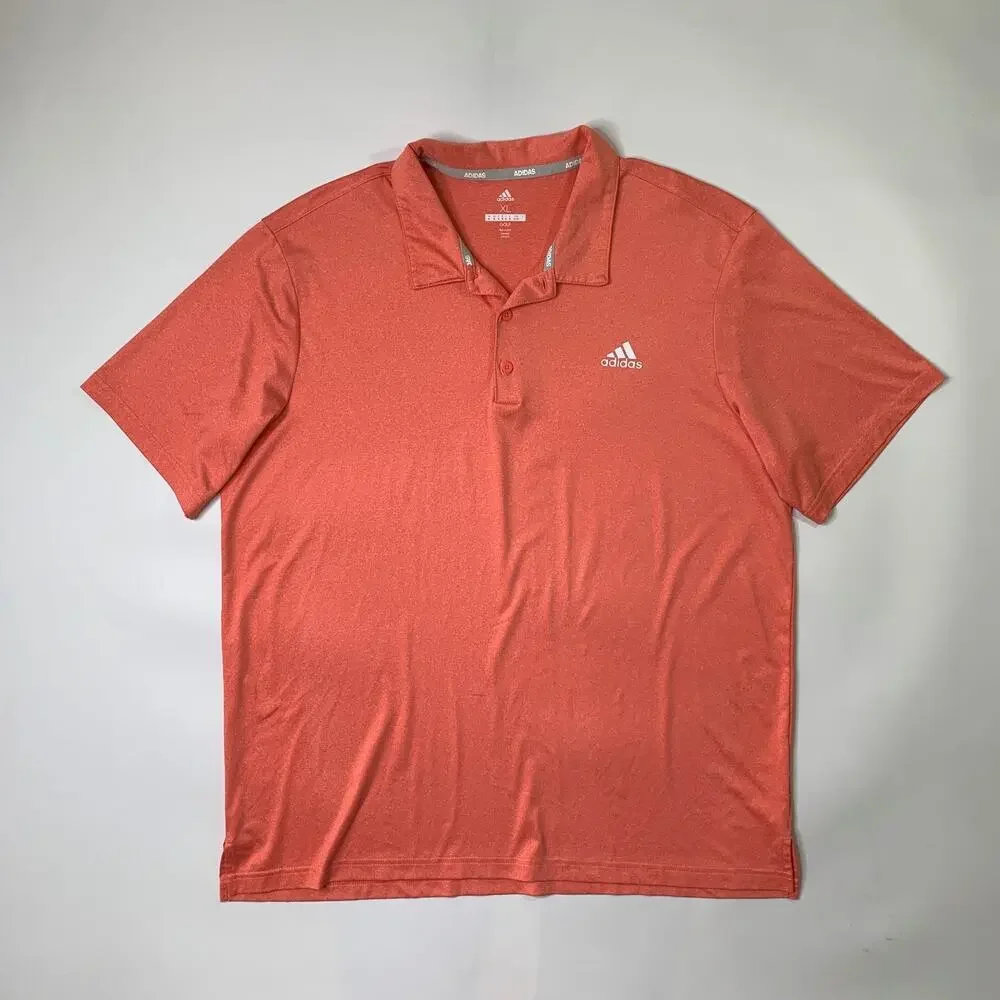 Adidas Shirt Mens XL Extra Large Nectarine Golf Performance Drive Heather Polo